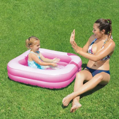 Obrázok produktu pre Detský bazén Sommerwellen, ružový, 86 x 86 x 25 cm | 4 kusy