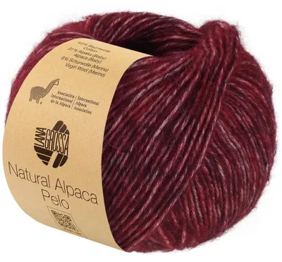 Produktbild von Lana Grossa NATURAL ALPACA PELO 50 g flauschige Netzgarnstruktur gefüllt mit Baby-Alpakafasern 125 m Farbe 030 - Burgund