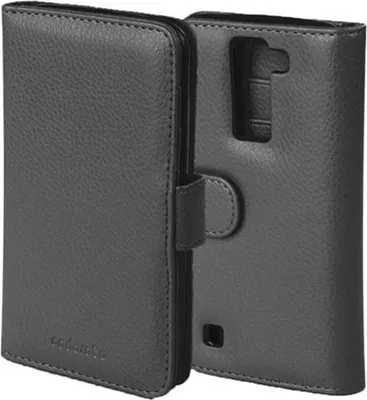 Produktbild von Cadorabo Hülle für LG K8 2016 in Schwarz Backcover Handy Schutz Hülle Book Case Booklet Kartenfächer