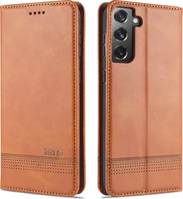 Image de LaimTop Housse en cuir pour Samsung S21 Plus 5G, Housse à rabat Portefeuille Fermeture magnétique Stand Housse pour Samsung Galaxy S21 Plus 5G Marron