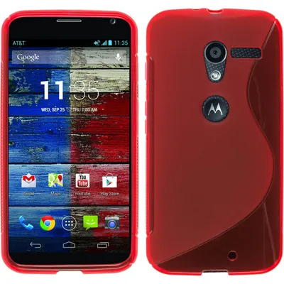 Produktbild von PhoneNatic Case kompatibel mit Motorola Moto X - rot Silikon Hülle S-Style + 2 Schutzfolien