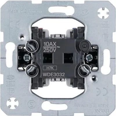 Image de Interrupteur Hager bipolaire WDE3032, module à bascule encastré 10 AX