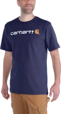 Produktbild von Carhartt EMEA Core Logo Workwear Short Sleeve T-Shirt Farbe: Marineblau, Grösse: XS