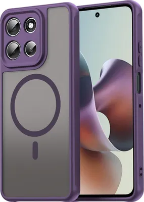 Produktbild von Magsafe Handyhülle für Motorola Moto G56 Matt Case Schutzhülle Kratzfest Magnet Hülle Moto G56 Lila