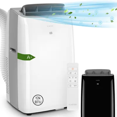 Produktbild von Klarstein Mobile Klimaanlage mit Abluftschlauch, 3-in-1 Klimagerät mit Ventilator, Luftentfeuchter & Nachtmodus, Kleine & Portable Klimaanlage für Wohnung & Büro, Niedriger Verbrauch, 12000 BTU