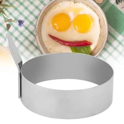 Produktbild von Edelstahl-Spiegelei-Form, Spiegelei-Form, Eiermacher, Pfannkuchen-Maker, Pfannkuchen-Form, Pfannkuchen-Ring, Ei-Ring, Omelett-Form