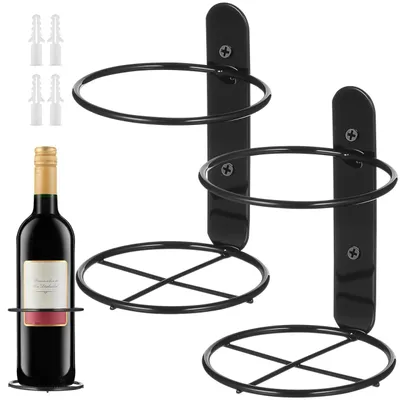 Produktbild von Wandmontiertes Metall-Weinregal - Set von 2