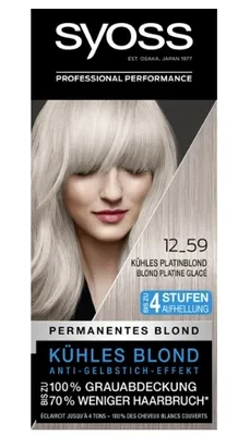 Produktbild von Syoss Kühles Platinblond Professionelle Haarfarbe 120ml