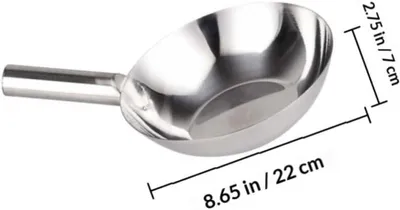 Produktbild von Wasserschöpfkelle aus Edelstahl, lange Kelle für die Küche, in Silber, für Restaurants und Gärten, mit besonderem Design, bequem zu halten sowie praktisch und kraftsparend