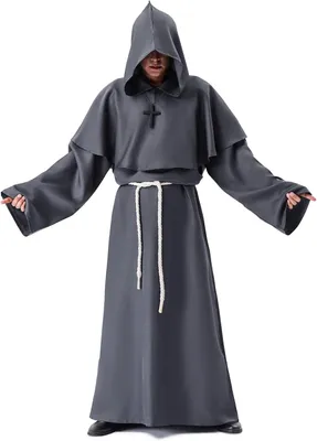 Obrázok produktu pre Mníšsky kostým z polyesteru, univerzálna veľkosť, vhodný na Halloween