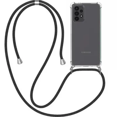 Obrázek produktu pro Pouzdro na mobilní telefon vhodné pro Samsung Galaxy A23 5G s řetízkem na mobil a nárazníkem - Zadní kryt TPU odolný proti nárazům s poutkem - Smartphonica