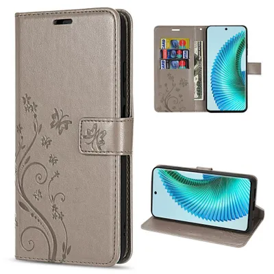 Produktbild von Handy Tasche Honor Magic 6 Lite Hülle Handyhülle Schutzhülle Klapphülle Etui Grau