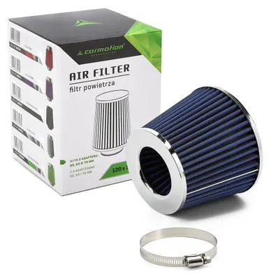Produktbild von CARMOTION 86005 Kegelform Sportluftfilter Blau Chrom
