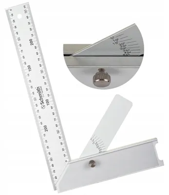 Obrázek produktu pro Schmith Hliníková úhelníková lišta s úhloměrem 250mm