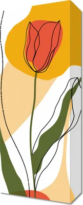 Zdjęcie produktu dla Obraz 20x50cm Przerysowany Tulipan