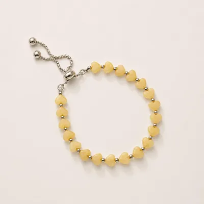 Image de Bracelet en ambre cœurs citron pour femme, productTiles.product.images.aiGenerated