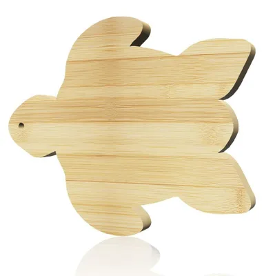 Imagen del producto de Tabla de cortar de bambú con forma de tortuga para la cocina