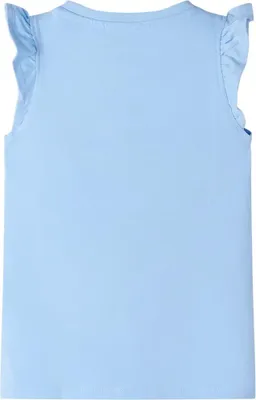 Produktbild von vidaXL Kinder-T-Shirt mit Rüschenärmeln Hellblau 140