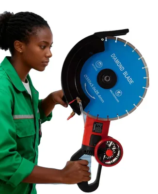 Produktbild von Elektrische Betonsäge, 3500W Leistung, 350mm Blattdurchmesser, 135mm maximale Schnitttiefe, 3800 U/min Geschwindigkeit, staubfreies Nass-Trocken-Schneidewerkzeug