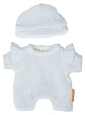 Immagine prodotto di Pigiama per bambole Miniland con cappello - vestiti per bambole 21 cm in cotone