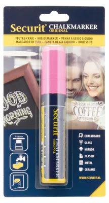 Produktbild von Securit® Original Kreidemarker mit Block-Spitze in Rosa - Kreidestifte