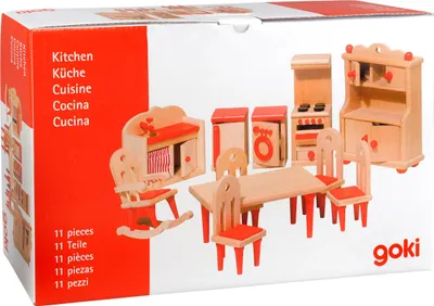 Zdjęcie produktu dla Goki Furniture for flexible puppets, kitchen, Zestaw mebli, 3 lat(a), 690 g