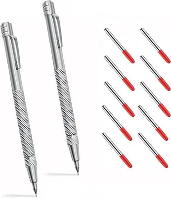 Image de Cutter diamanté pour verre et céramique, 10 pointes de rechange, rouge