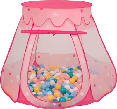 Produktbild von Selonis Spielzelt 105x90cm 200 Bälle ∅6cm Zelt Mit Bunten Bällen Für Babys Und Kinder