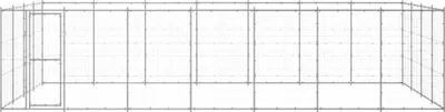 Produktbild von vidaXL Outdoor-Hundezwinger Verzinkter Stahl 33,88 m²
