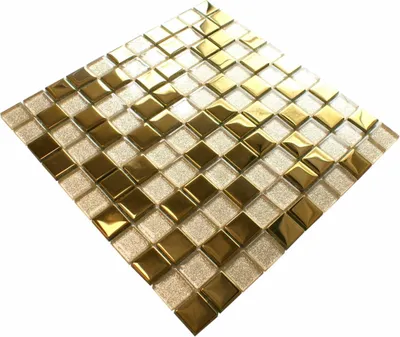 Immagine prodotto di Mosaico in vetro oro rosa "GOLD CHAMPAGNE", piastrella decorativa oro rosa, piastrella moderna in mosaico oro