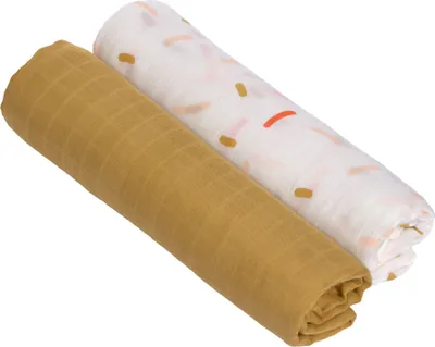 Produktbild von Lässig Mulltücher 2Er Set 120 X 120 Cm - Little Mateys, Spicy Orange