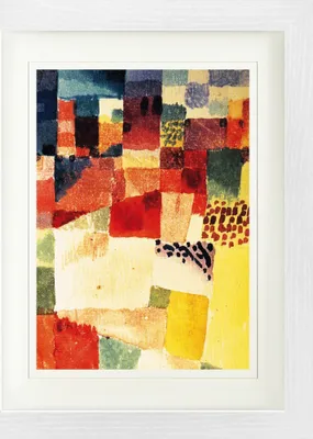 Obrázek produktu pro Paul Klee Zarámovaný obraz s elegantním paspartou | nástěnné obrazy | v rámu - motiv z Hammametu, 1914 (40 x 30 cm)