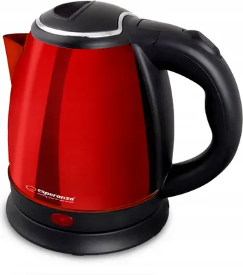 Produktbild von Schnurloser Wasserkocher 1L 1350W Edelstahl Rot
