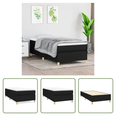 Immagine prodotto di The Living Store Struttura letto nera 80x200 cm in tessuto