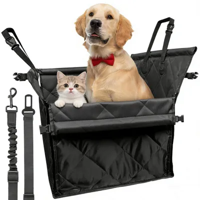 Produktbild von STILVORA Auto Haustierdecke, Wasserdicht & Kratzfest - Rücksitz Schutz für Hunde & Katzen, mit Seiten-Schutz, Universal Passform für PKW & SUV