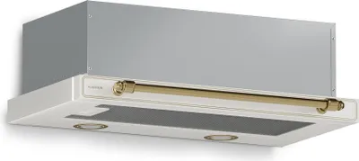 Produktbild von Klarstein Victoria Dunstabzugshaube, 60cm Unterbauhaube Retro, 358 m³/h, A++, LED, Ausziehbar, 2 Leistungsstufen, Aluminium- & Aktivkohlefilter, leise, dunstabzugshaube unterbau, Sahne