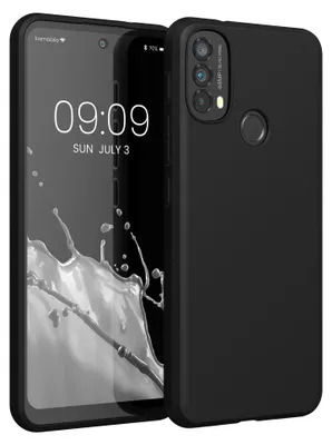 Produktbild von kwmobile Handyhülle für Motorola Moto E40 Hülle - TPU Case - Kabelloses Laden - Schutzhülle Cover in Schwarz matt