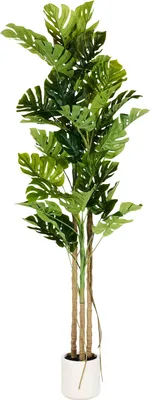 Zdjęcie produktu dla BELIANI Sztuczna roślina doniczkowa materiał syntetyczny 221 cm monstera dekoracja do wnętrz