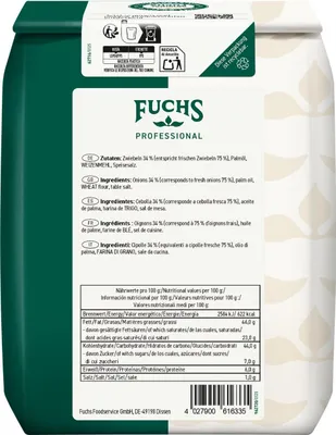 Produktbild von Fuchs Röstzwiebeln knusprig aromatischer Geschmack Packung 500g