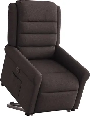 Immagine prodotto di vidaXL Poltrona relax con supporto elettrico in tessuto marrone scuro