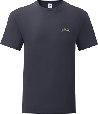 Produktbild von Fruit of the Loom Iconic 150 T-Shirt mit Vintage-Logo auf der Brust Farbe: deep navy - Vintage-Logo klein Größe: L