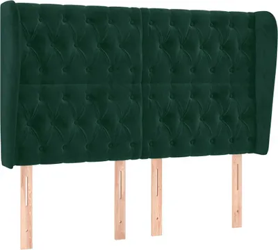 Obrázok produktu pre vidaXL Čelo postele s ušami tmavozelené 147x23x118/128 cm Velvet