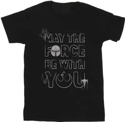 Produktbild von Star Wars - "The Mandalorian May The Force" T-Shirt für Herren BI52010 (L) (Schwarz)