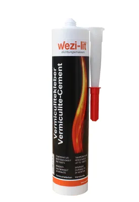 Produktbild von wezi-lit Vermiculitekleber Wasserglas-Basis 310ml hitzebeständig bis 1000° Ofenkitt Ofenkleber
