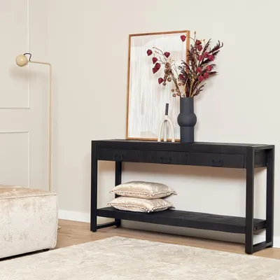 Productafbeelding van StarFurn Sidetable Boaz Zwart 150cm