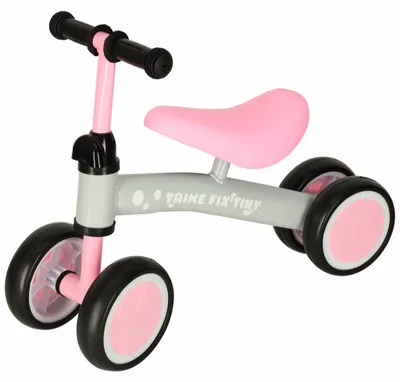 Produktbild von KIK KX4746 Laufrad für Kinder, Dreirad "Fix Tiny", rosa-grau