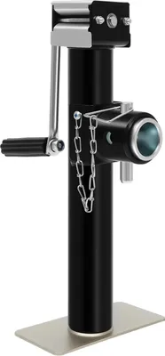 Produktbild von Wagenheber - Mechanischer Handkurbelheber - 1 t Tragkraft - Hubhöhe 26 cm - Stahl Q235B - Verzinkt & pulverbeschichtet - Schwarz