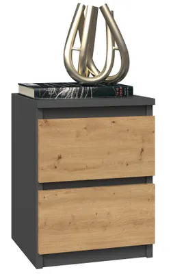 Obrázek produktu pro Noční stolek MALWA M2 Antracit + dub artisan