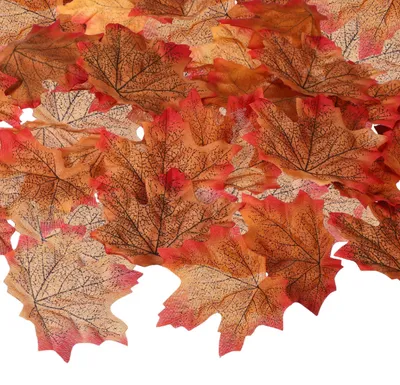 400 künstliche Ahornblätter, 8,4 cm, braun, Herbstdeko