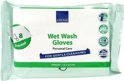 Produktbild von Feuchte Einmalwaschhandschuhe m.Parfüm 8 St